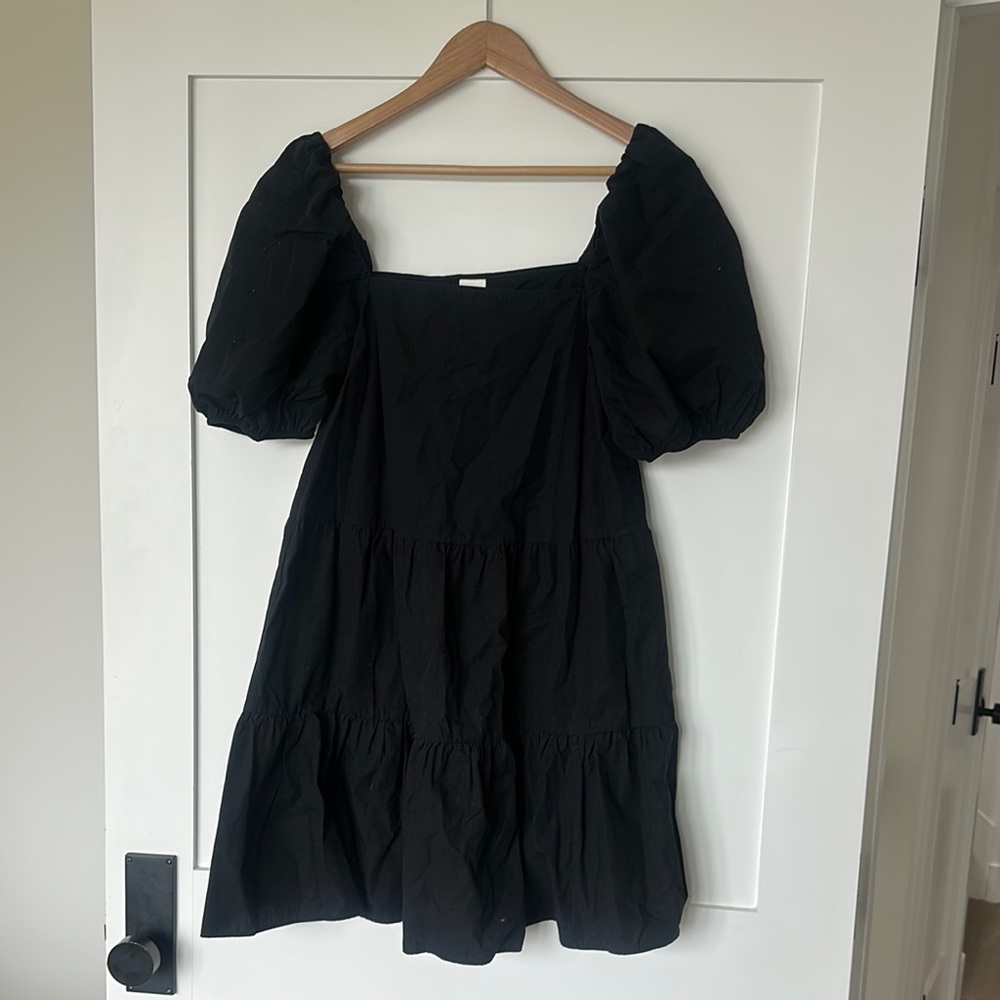H&M Black Puff Sleeve Mini Sundress